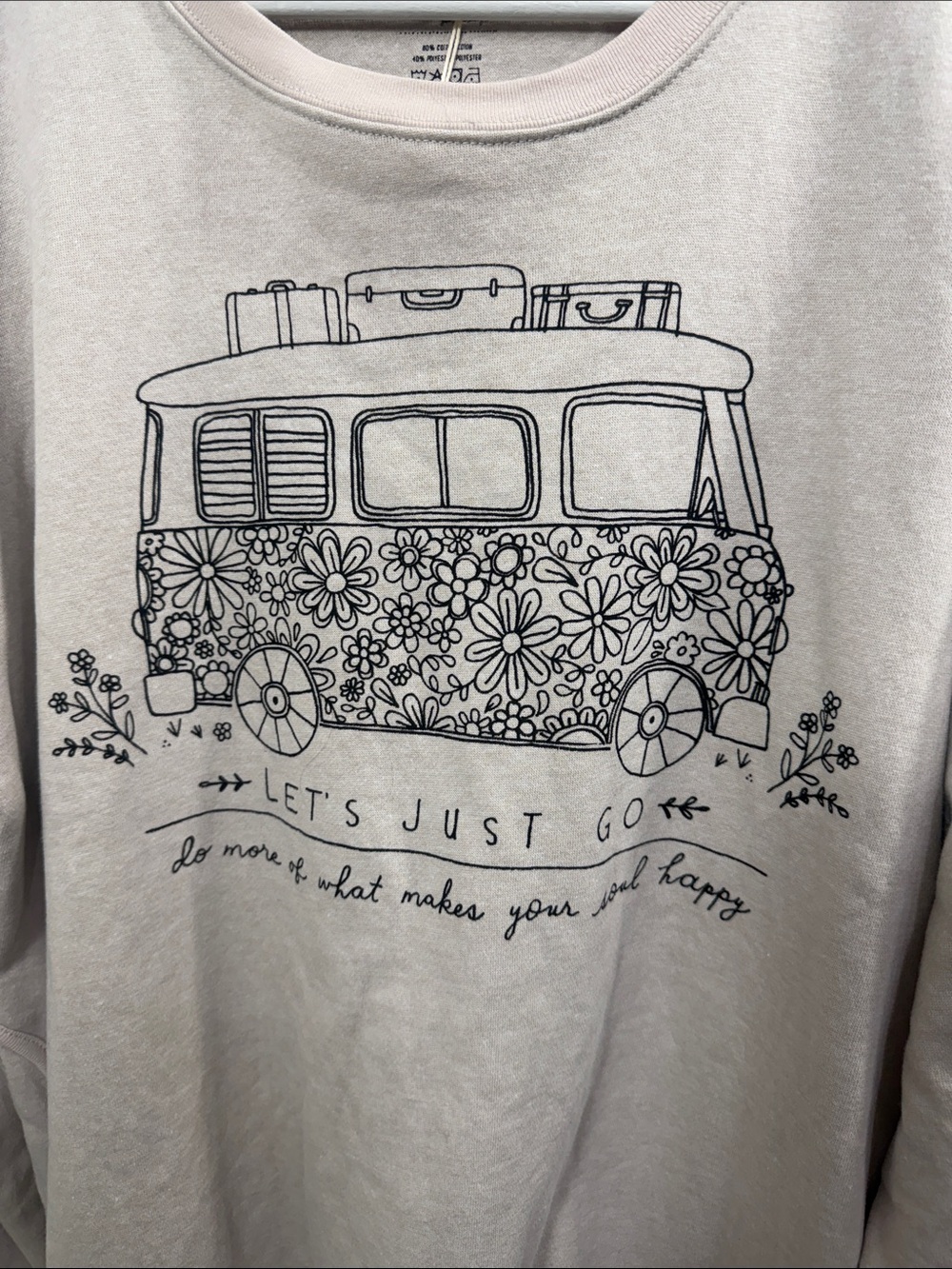 Natural Life Let’s Just Go Brown sweatshirt size XL. NWT. - Picture 4 of 10